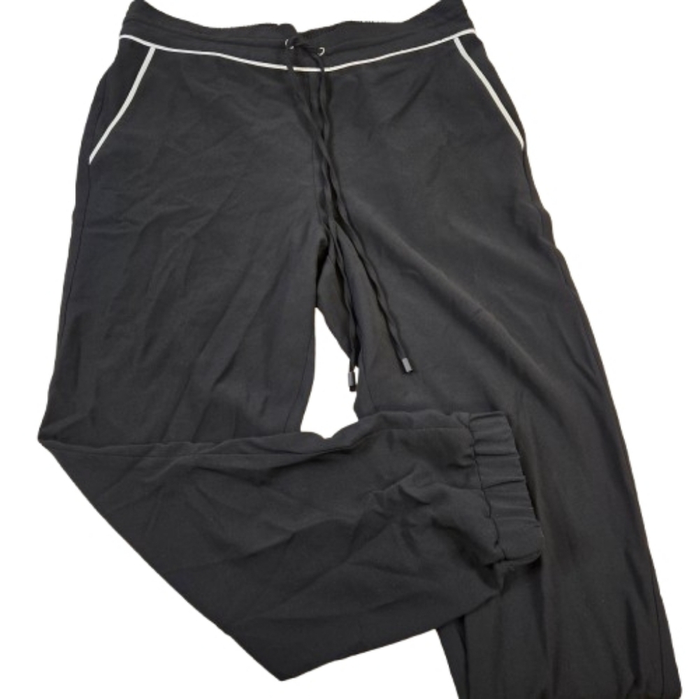 NWT 1 State Black Joggers with White Trim Medium